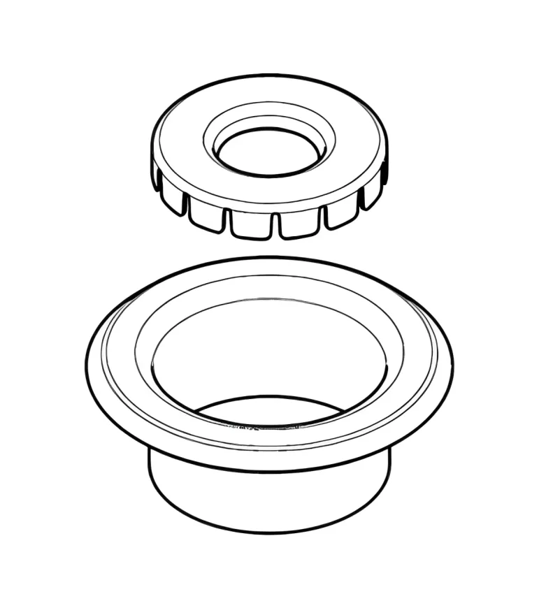 FLOWCOM - ESTUCHE BLANCO PARA ROCIADOR 1/2" ROSCA (ACERO) ES02