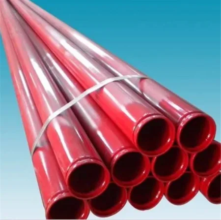 TUBO CON COSTURA ERW A795 (SCH - 10) ROJO RAL3000 RANURA (ACERO CARBONO) MECH