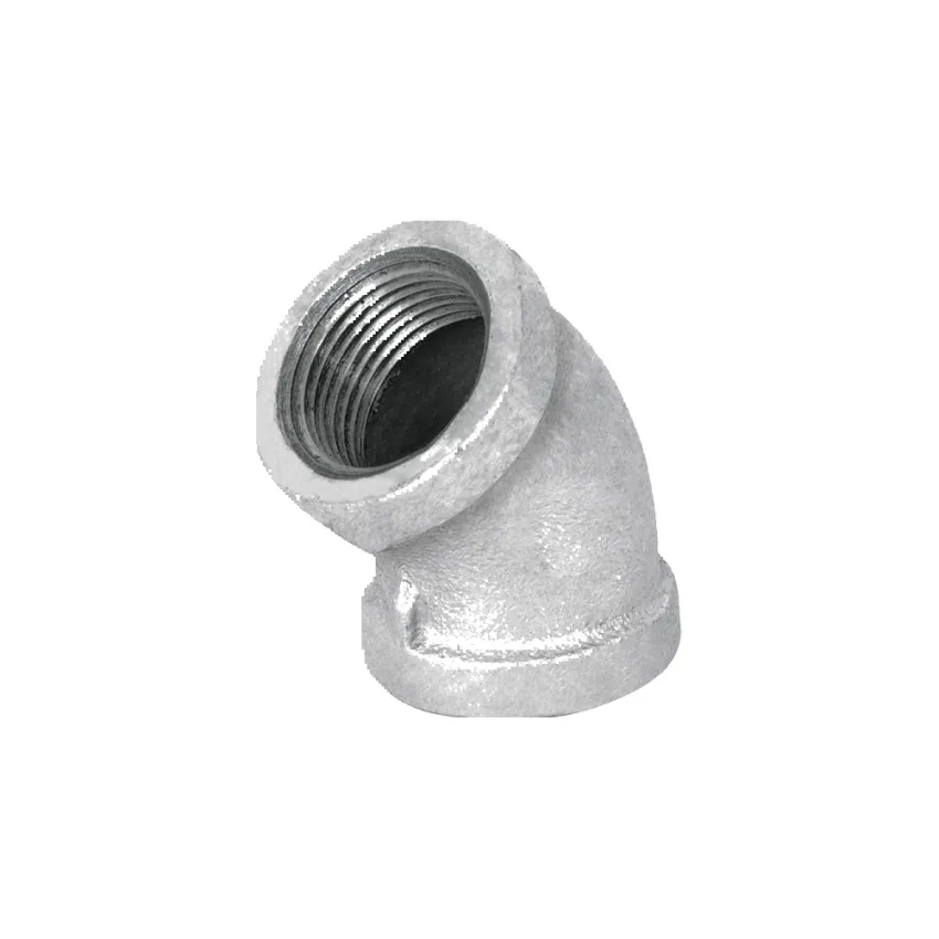 Codo 45° Fierro Galvanizado Roscado