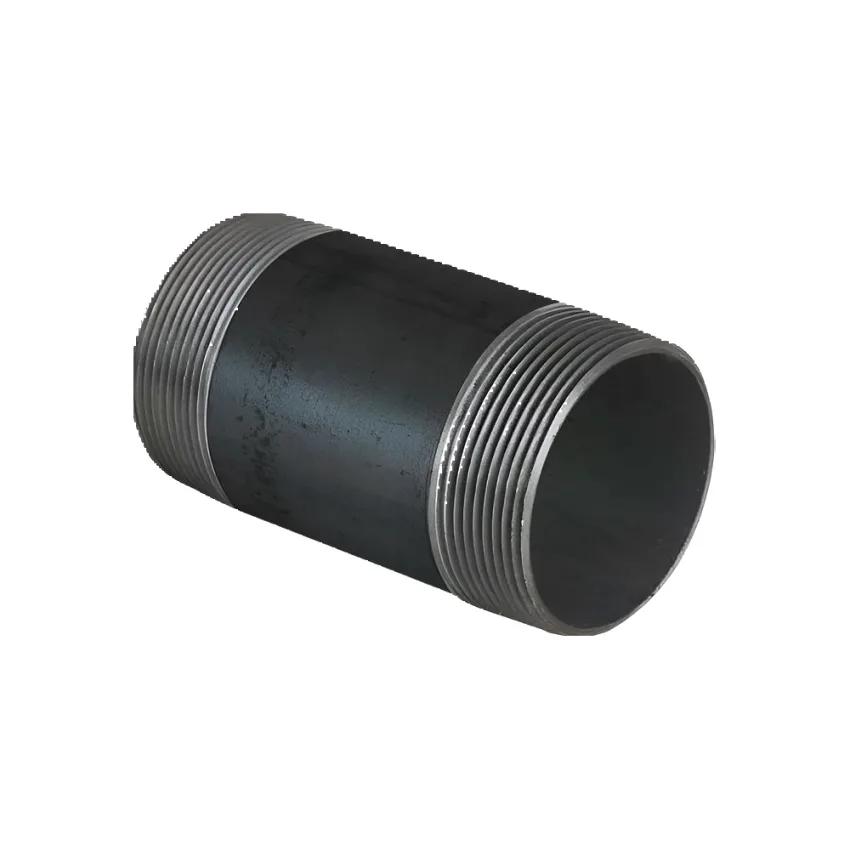 Niple Roscado Acero Negro Sch40 3″