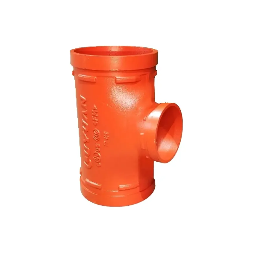Tee Con Reducción Ranurado