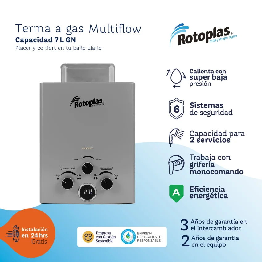 Terma a Gas Multiflow 7L GN