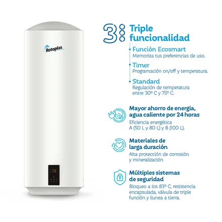 Terma de Acumulacion Ecosmart Wifi 100L